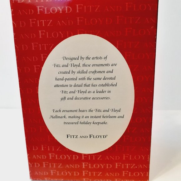 Fitz and Floyd Snow Buddies On Sleigh Ornament Collectible With Box - Picture 3 of 5